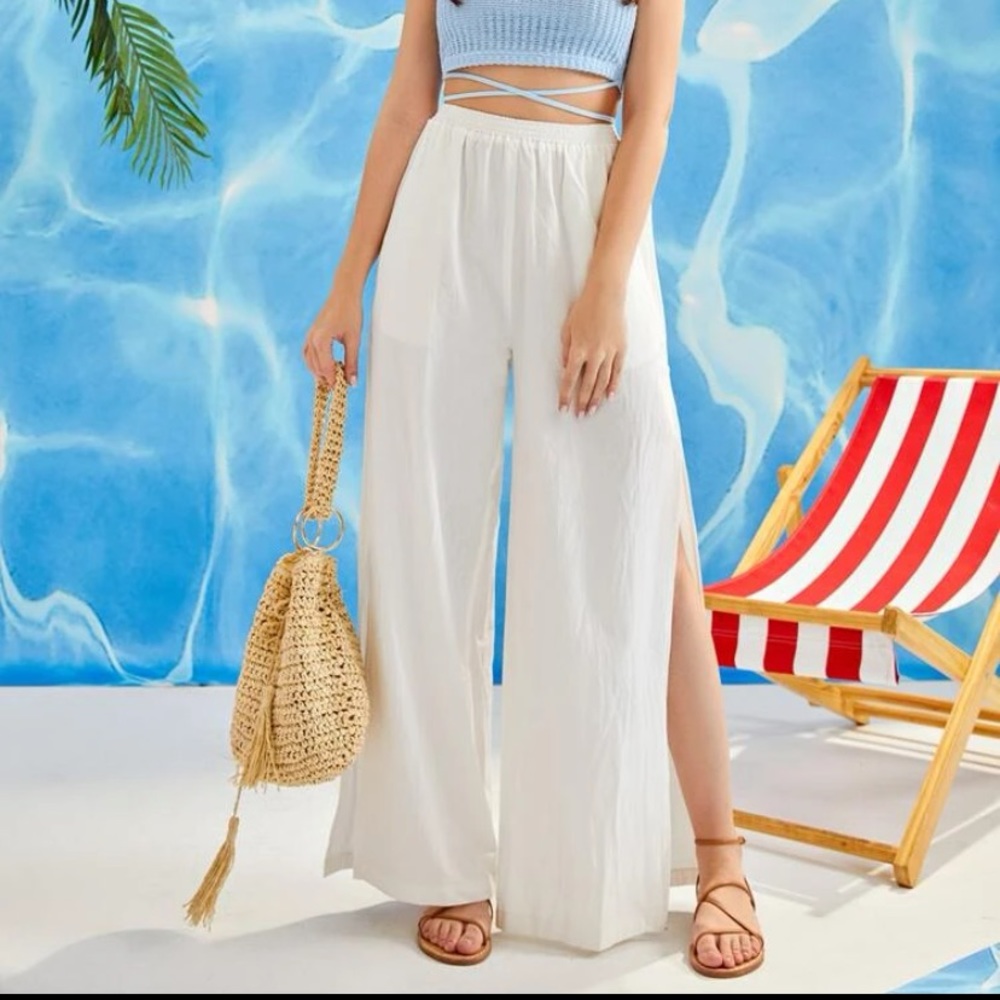 🔸 SHEIN 🔸 white flowy pants